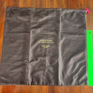Kate Spade Brown Purse Dust Cover, never used. Measures roughly 18x18"